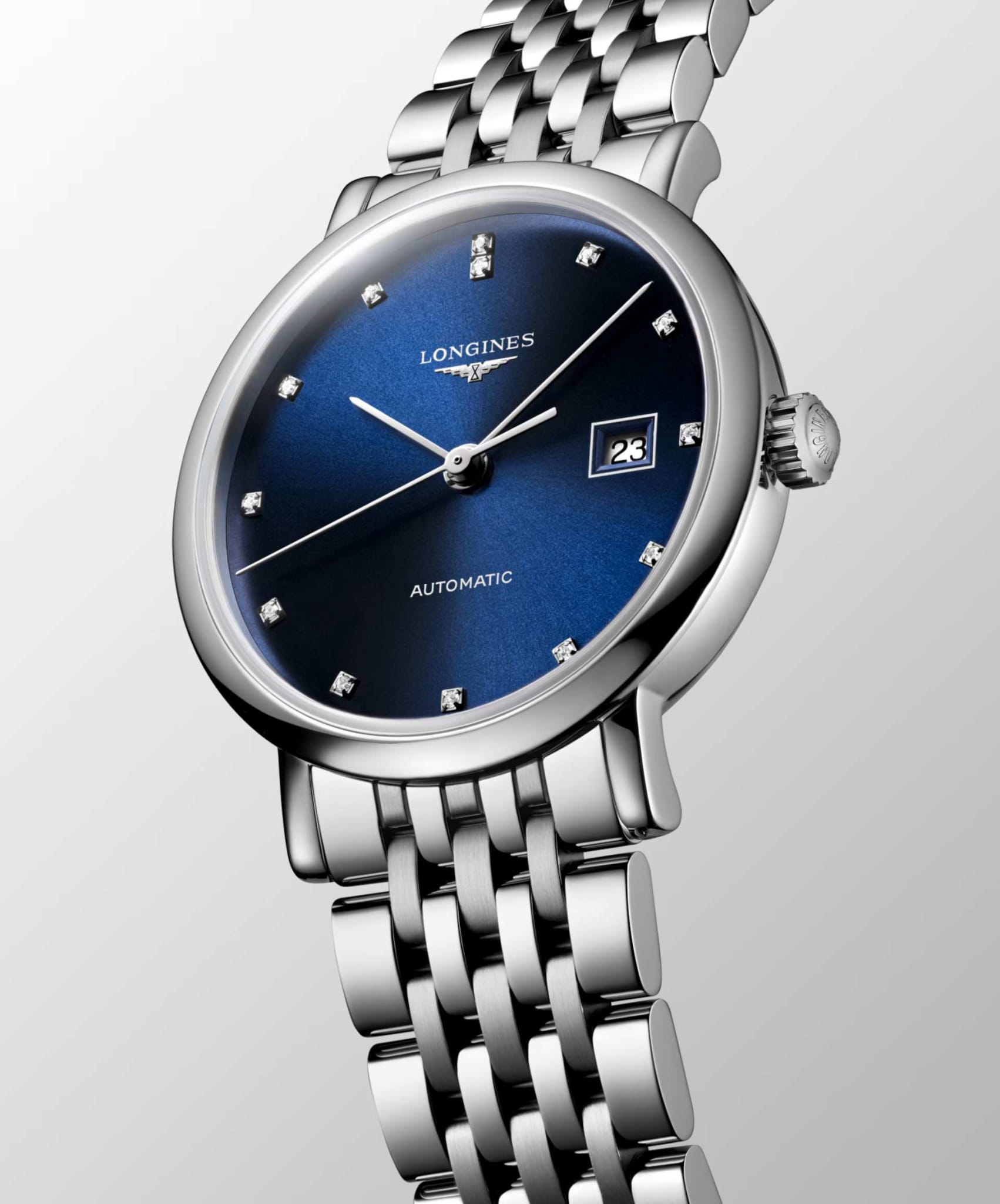 Оригинальные часы Longines Longines Elegance Elegant Collection 29 мм L4.310.4.90.6 механические калибр механизма l592 общий вид