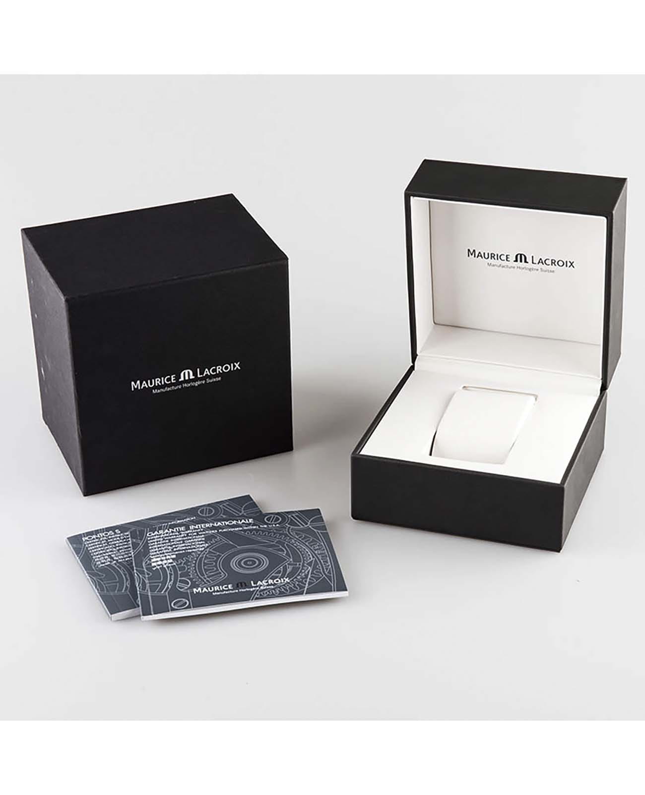 Maurice Lacroix Maurice Lacroix Eliros Moonphase EL1108-SS001-311-1, eliros швейцария мужские часы на браслете кожаный боковой вид