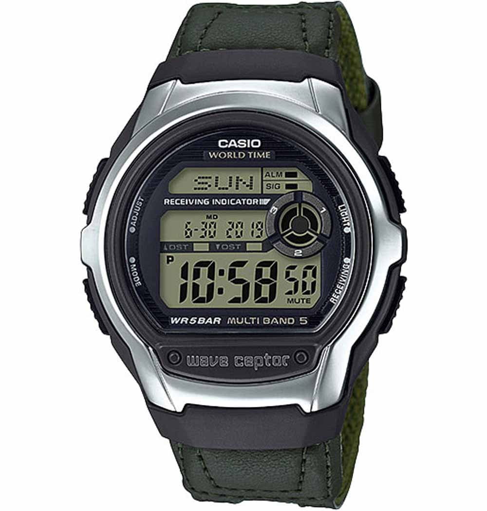 Casio Casio Illuminator WV-M60B-3A  WV-M60B-3A кварцевые мужские часы серый циферблат, браслет fossil bannon  fs4784 — вид спереди