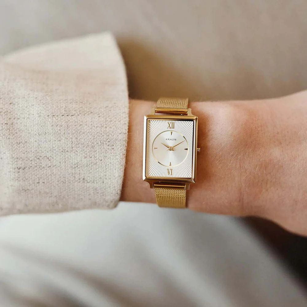 Amalys Amalys Hepburn AMW-131,  бельгия женские часы на браслете нержавеющая сталь с pvd-покрытием боковой вид