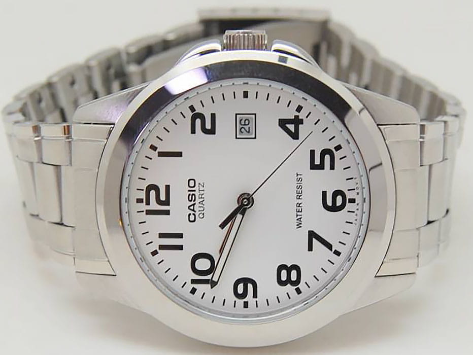 Casio Casio MTP-1259PD-7B, mtp япония мужские часы на браслете нержавеющая сталь боковой вид