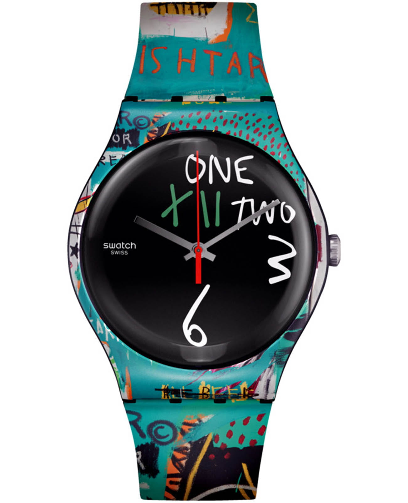 Swatch Swatch New Gent SUOZ356  SUOZ356 кварцевые мужские часы черный циферблат, браслет силикон — вид спереди