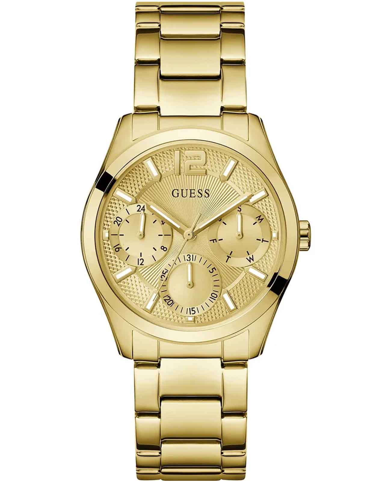 Guess Guess Dress GW0760L2  GW0760L2 кварцевые женские часы золотой циферблат, браслет нержавеющая сталь с ip-покрытием — вид спереди
