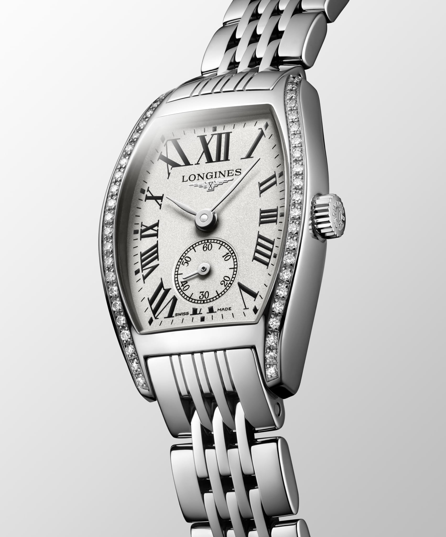 Longines Longines Evidenza L2.175.0.71.6 женские часы белый циферблат на запястье