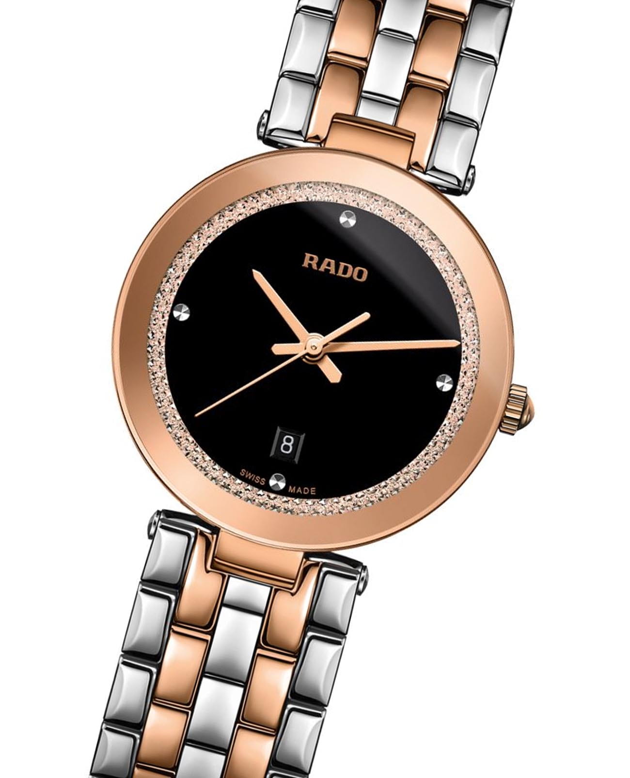 Rado Rado Florence R48873173, florence швейцария женские часы на браслете нержавеющая сталь с pvd-покрытием боковой вид