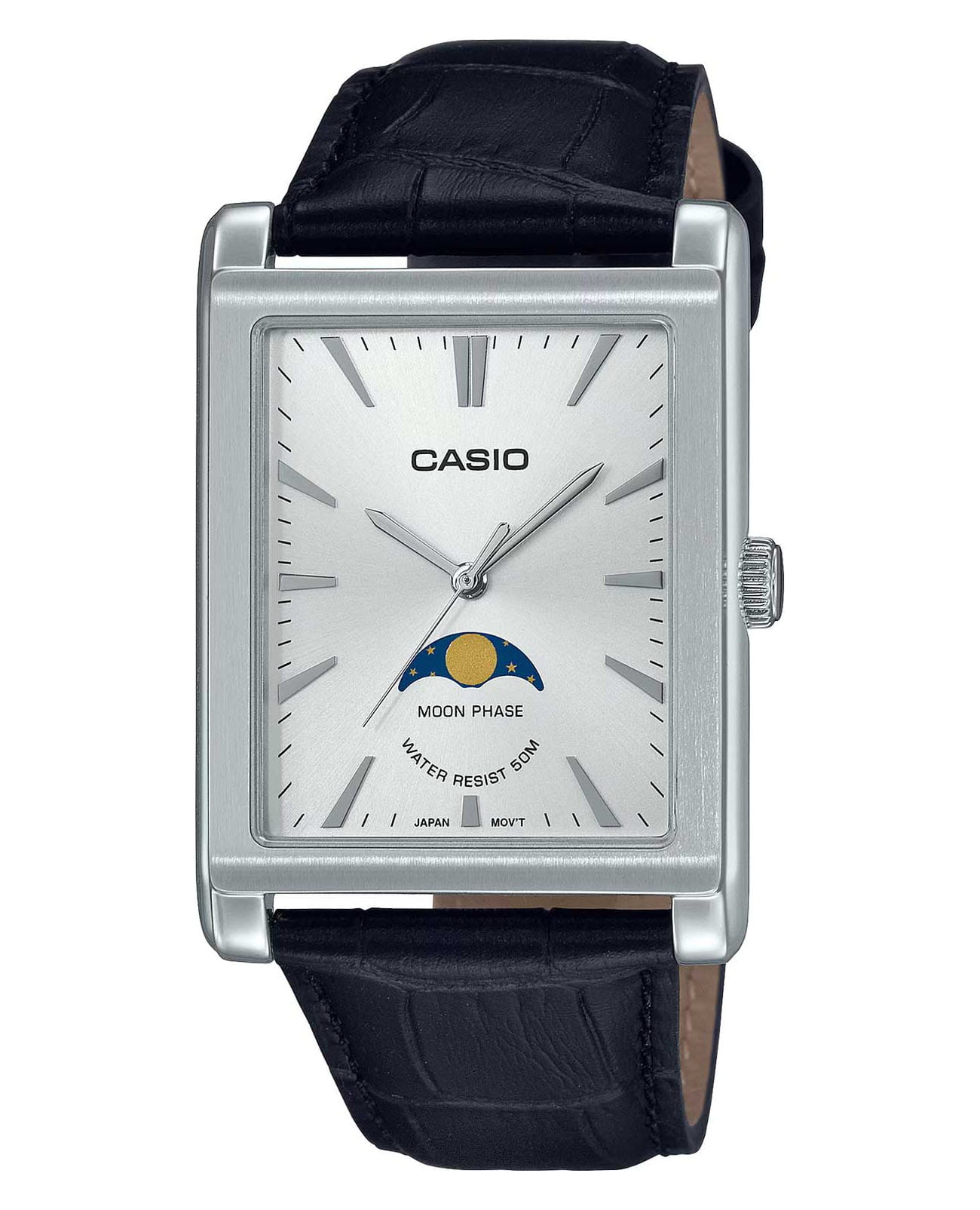 Casio Casio Collection MTP-M105L-7A  MTP-M105L-7A кварцевые мужские часы белый циферблат, браслет кожаный — вид спереди