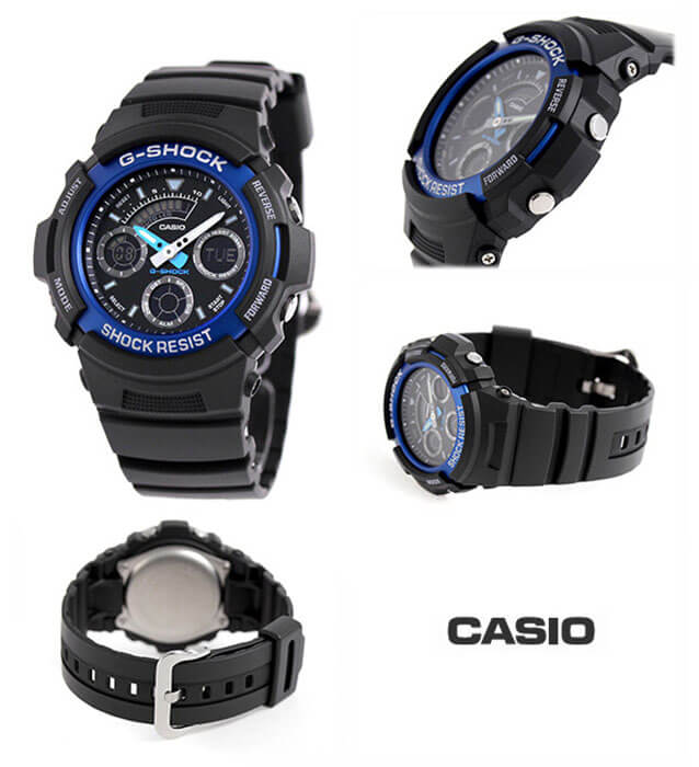 Casio Casio G-Shock AW-591-2AHDR (AW-591-2A) мужские часы черный циферблат на запястье