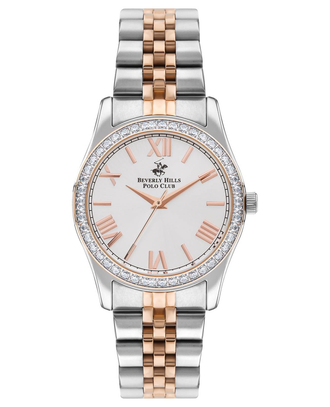 Beverly Hills Polo Club Beverly Hills Polo Club BP3383C.530  BP3383C.530 кварцевые женские часы серебристый циферблат, браслет нержавеющая сталь с ip-покрытием — вид спереди