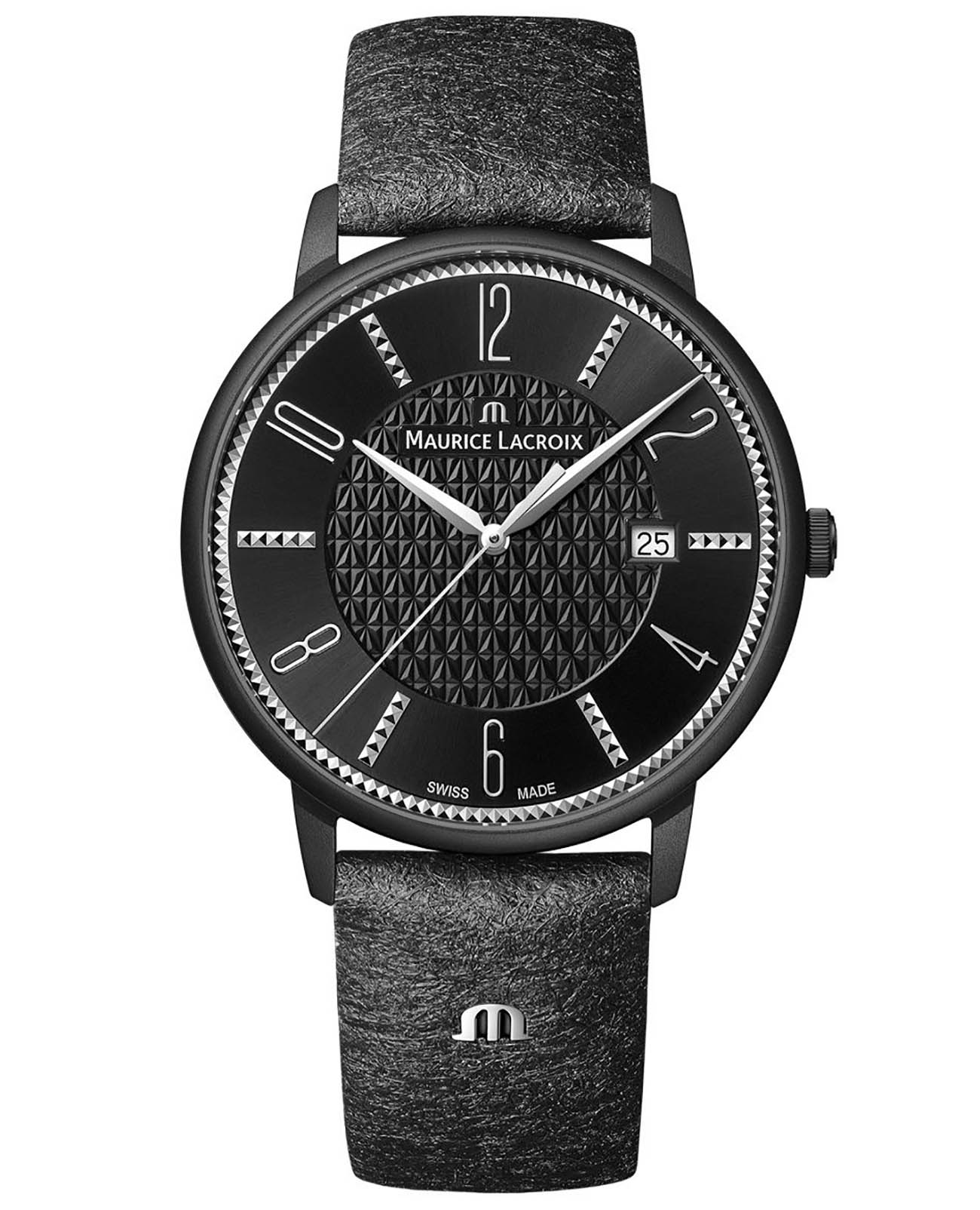Maurice Lacroix Maurice Lacroix Eliros Date 40mm Limited Edition EL1118-PVB01-320-2  EL1118-PVB01-320-2 кварцевые женские часы черный циферблат, браслет тканевый — вид спереди