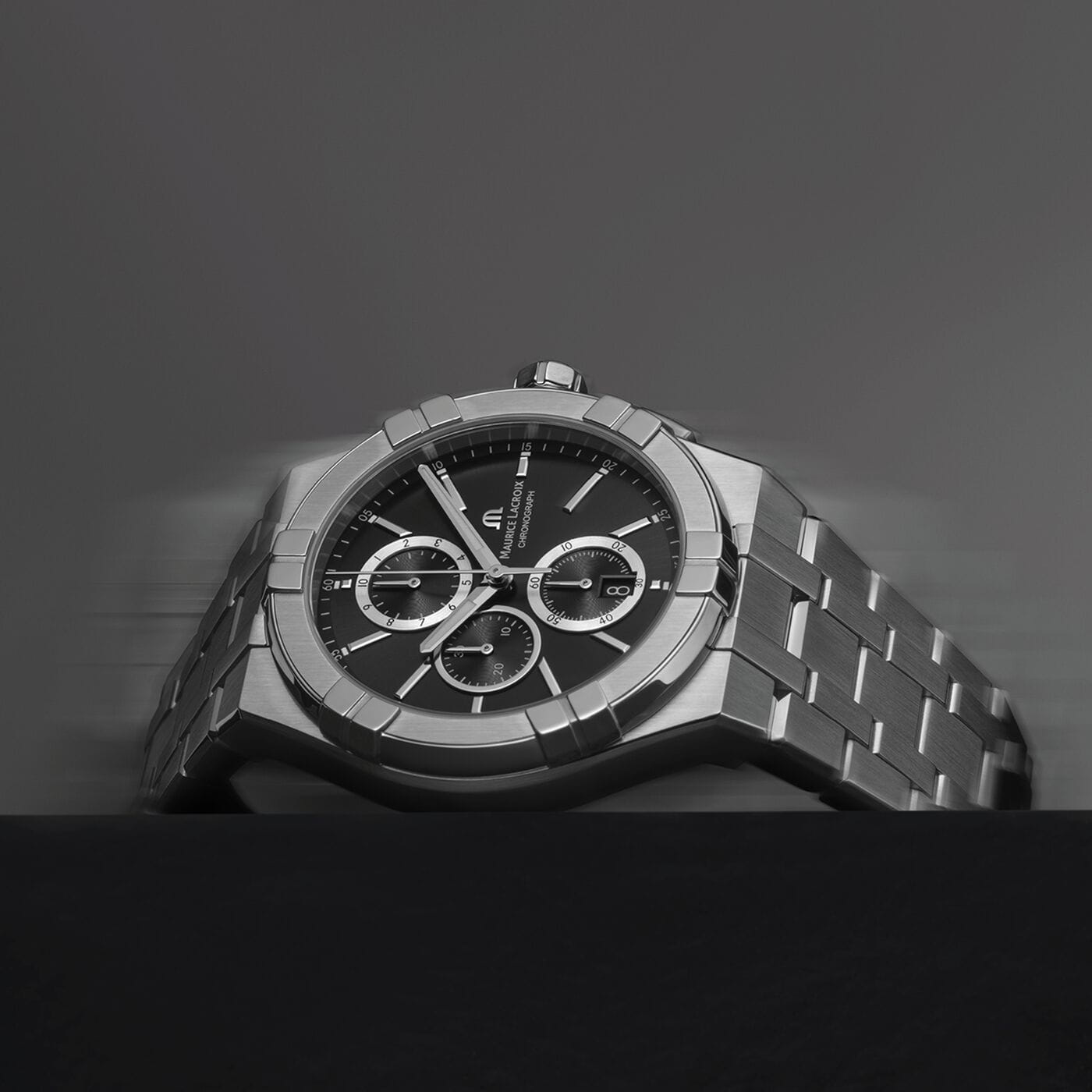 Оригинальные часы Maurice Lacroix Maurice Lacroix Aikon Quartz Chronograph AI1118-SS002-330-1 кварцевые калибр механизма  общий вид