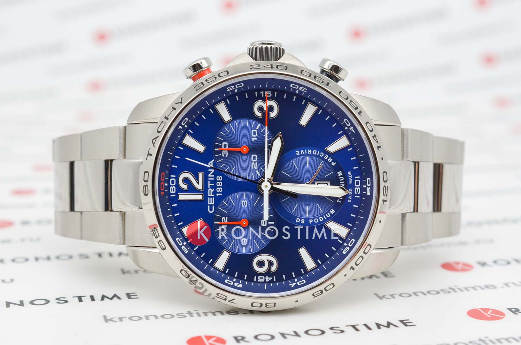 Certina Certina DS Podium Chronograph 1/100 sec C001.647.44.047.00 , наручные мужские часы фото под углом