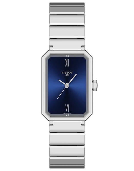Tissot Tissot SRV 30mm T160.110.11.043.00 SRV T1601101104300 кварцевые женские часы синий циферблат, браслет нержавеющая сталь — вид спереди