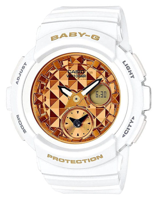 Casio Casio Baby-G BGA-195M-7A  BGA-195M-7A кварцевые женские часы  циферблат, браслет пластик — вид спереди