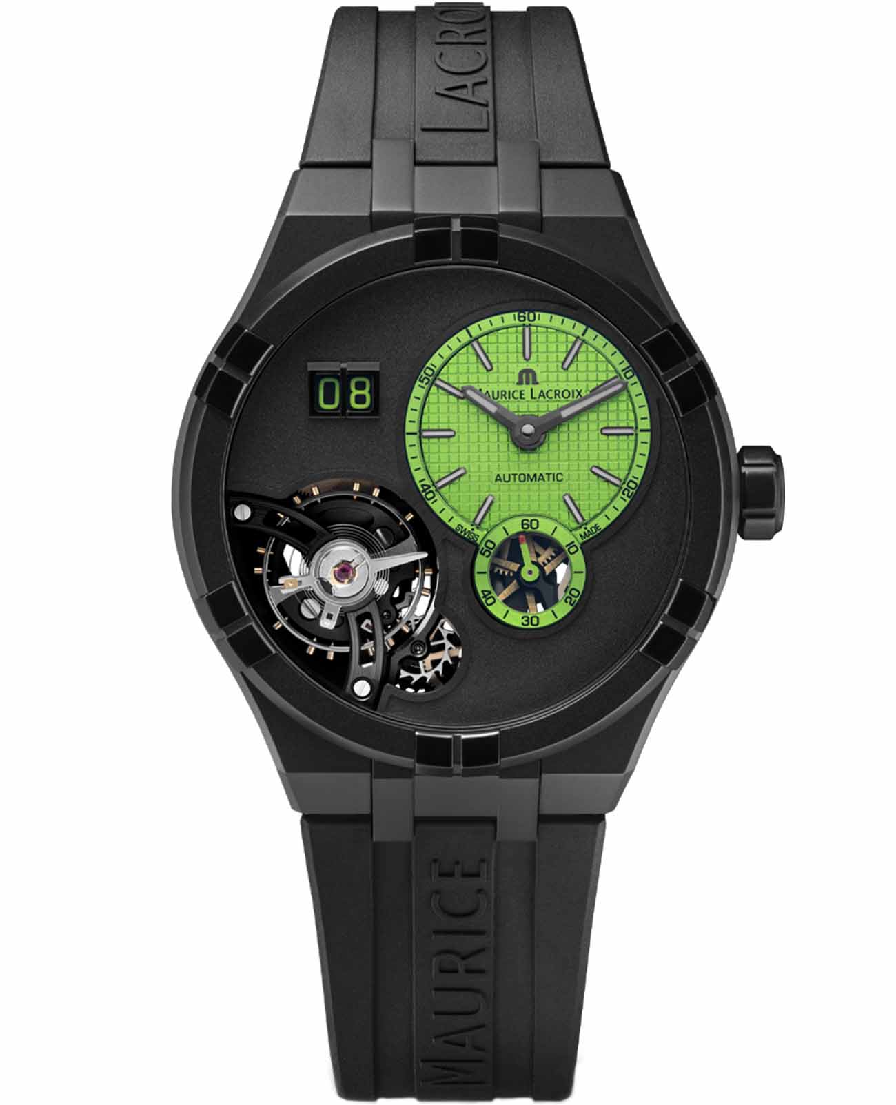 Maurice Lacroix Maurice Lacroix Aikon Master Grand Date AI6118-DLB0J-630-I , наручные мужские часы фото под углом