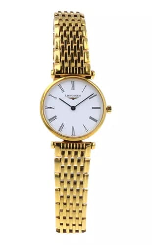 Longines Longines La Grande Classique L4.512.2.11.8 женские часы белый циферблат на запястье