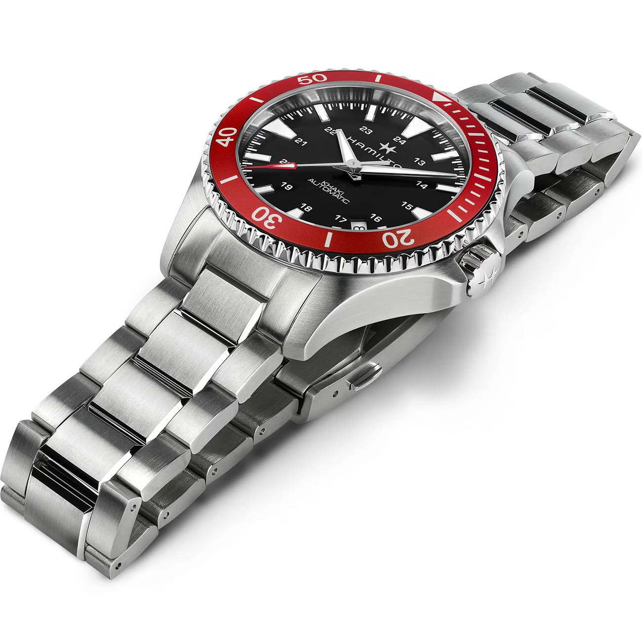 Hamilton Hamilton Khaki Navy Scuba Auto H82405130 мужские часы черный циферблат на запястье