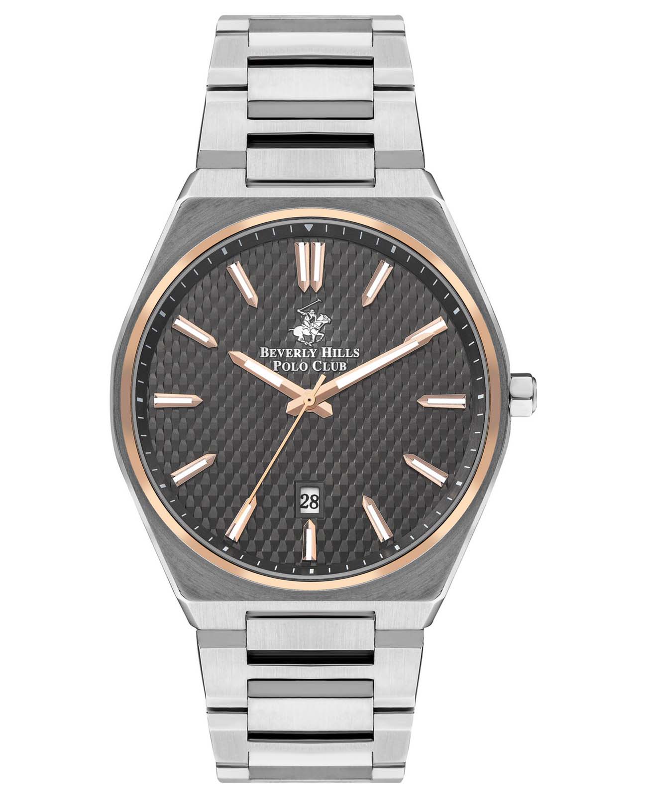 Beverly Hills Polo Club Beverly Hills Polo Club BP3503X.560  BP3503X.560 кварцевые мужские часы черный циферблат, браслет нержавеющая сталь — вид спереди