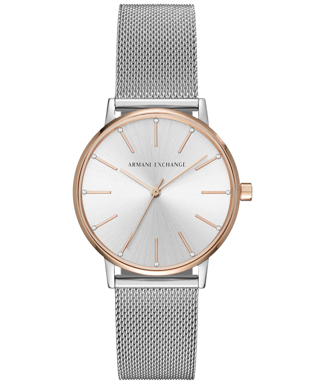 Armani Exchange Armani Exchange Drexler  AX5537  AX5537 кварцевые женские часы серебристый циферблат, браслет нержавеющая сталь — вид спереди