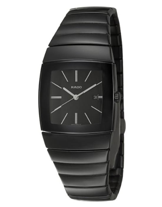 Rado Rado Sintra R13767172  R13767172 кварцевые женские часы черный циферблат, браслет керамика — вид спереди