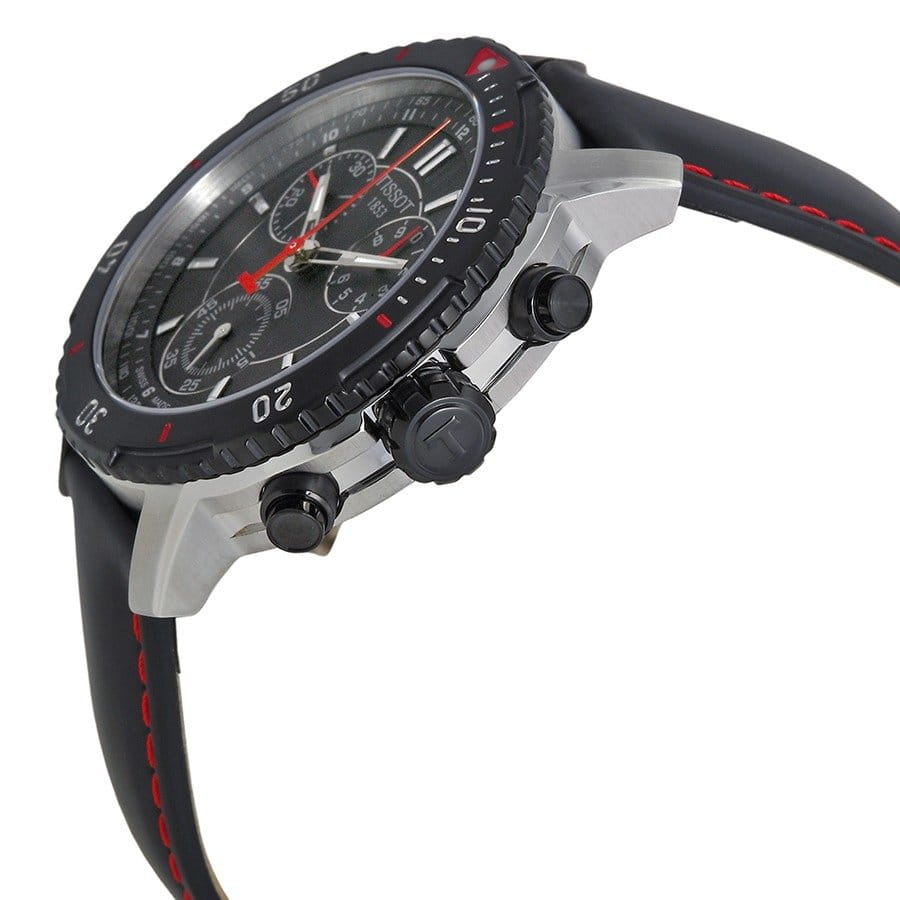 Tissot Tissot PRS 200 T067.417.26.051.00, t-sport швейцария мужские часы на браслете кожаный боковой вид