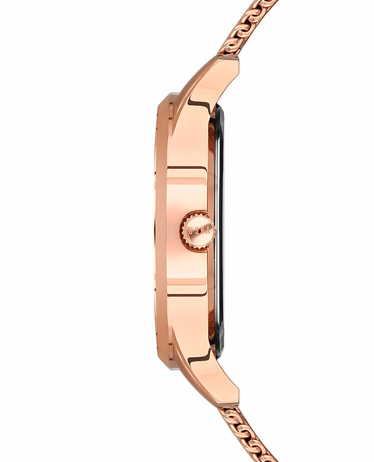 U.S. Polo Assn. U.S. Polo Assn. Stile USPA2022-01,  сша женские часы на браслете нержавеющая сталь с ip-покрытием боковой вид