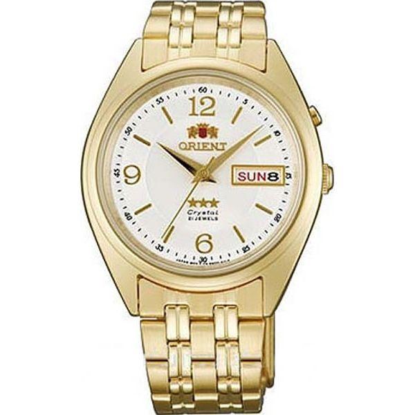 Orient Orient EM0401KW (FEM0401KW)  FEM0401KW механические мужские часы белый циферблат, браслет  — вид спереди