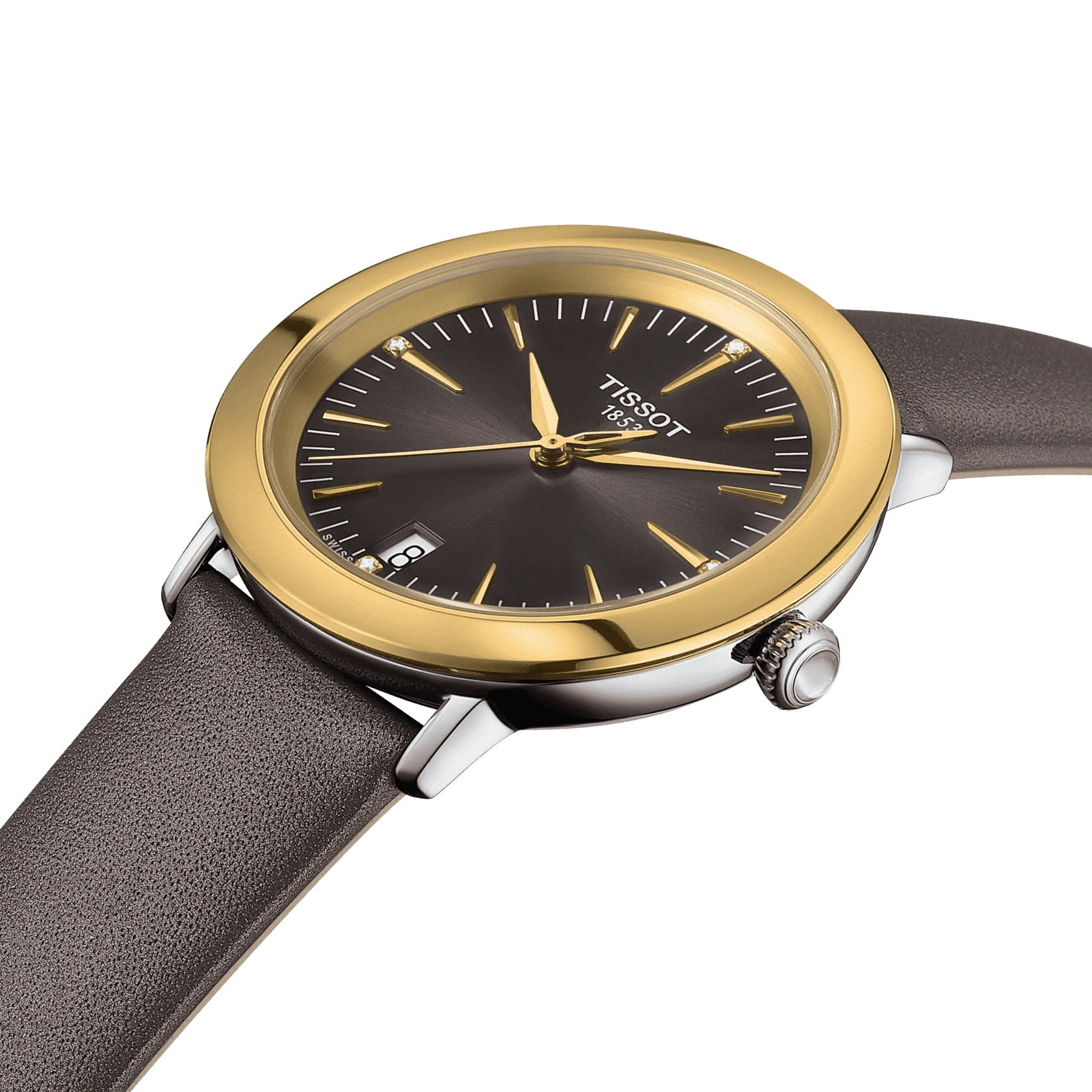 Tissot Tissot T-Gold Glendora 18K Gold T929.210.46.066.00 женские часы коричневый циферблат на запястье