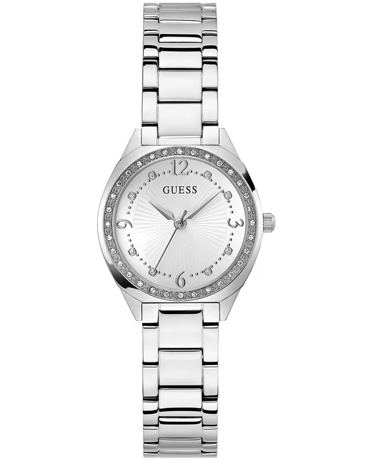 Guess Guess Dress GW0767L1  GW0767L1 кварцевые женские часы серебристый циферблат, браслет нержавеющая сталь — вид спереди