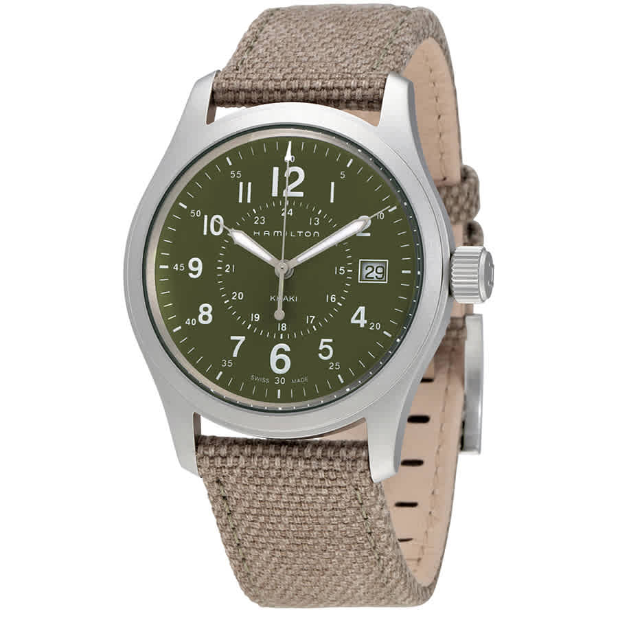 Hamilton Hamilton Khaki Field Quartz H68201963, khaki field швейцария мужские часы на браслете тканевый боковой вид