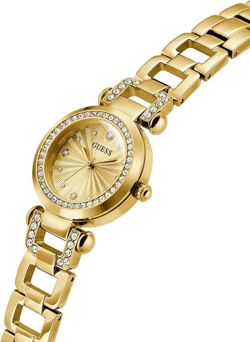 Guess Guess Bejeweled GW0869L4 женские часы золотой циферблат на запястье