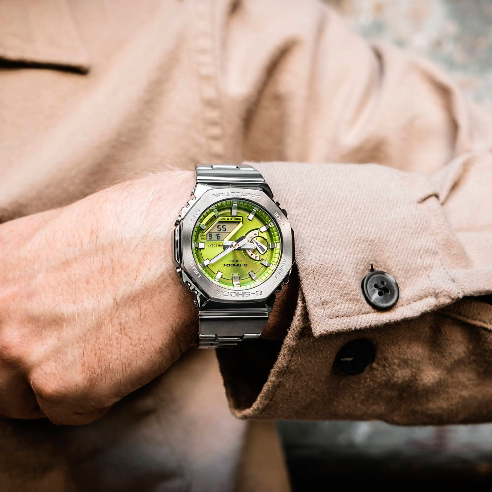 Оригинальные часы Casio Casio G-Shock GM-2110D-3A электронные калибр механизма  общий вид