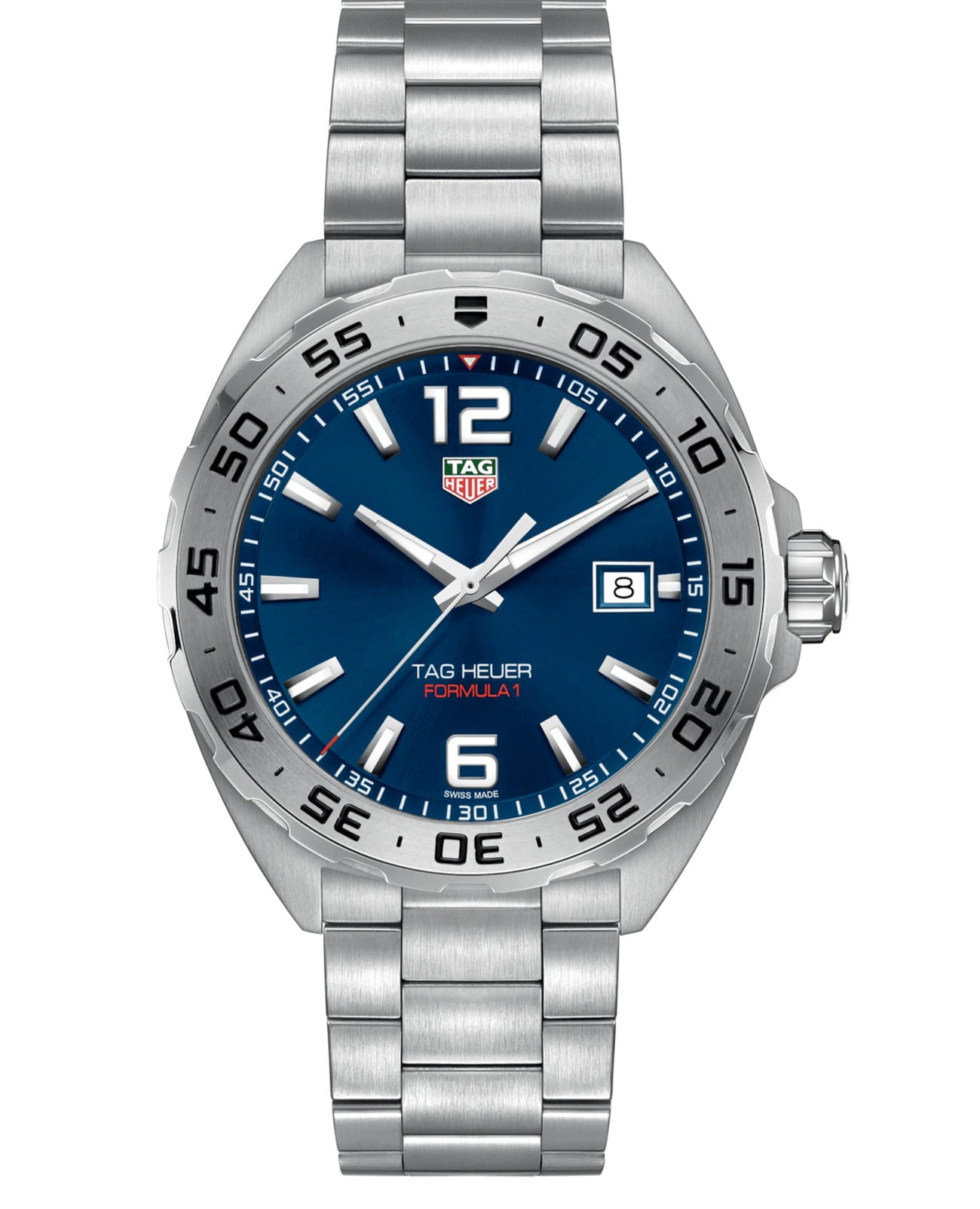 TAG Heuer TAG Heuer Formula 1 WAZ1118.BA0875  WAZ1118.BA0875 кварцевые мужские часы синий циферблат, браслет нержавеющая сталь — вид спереди