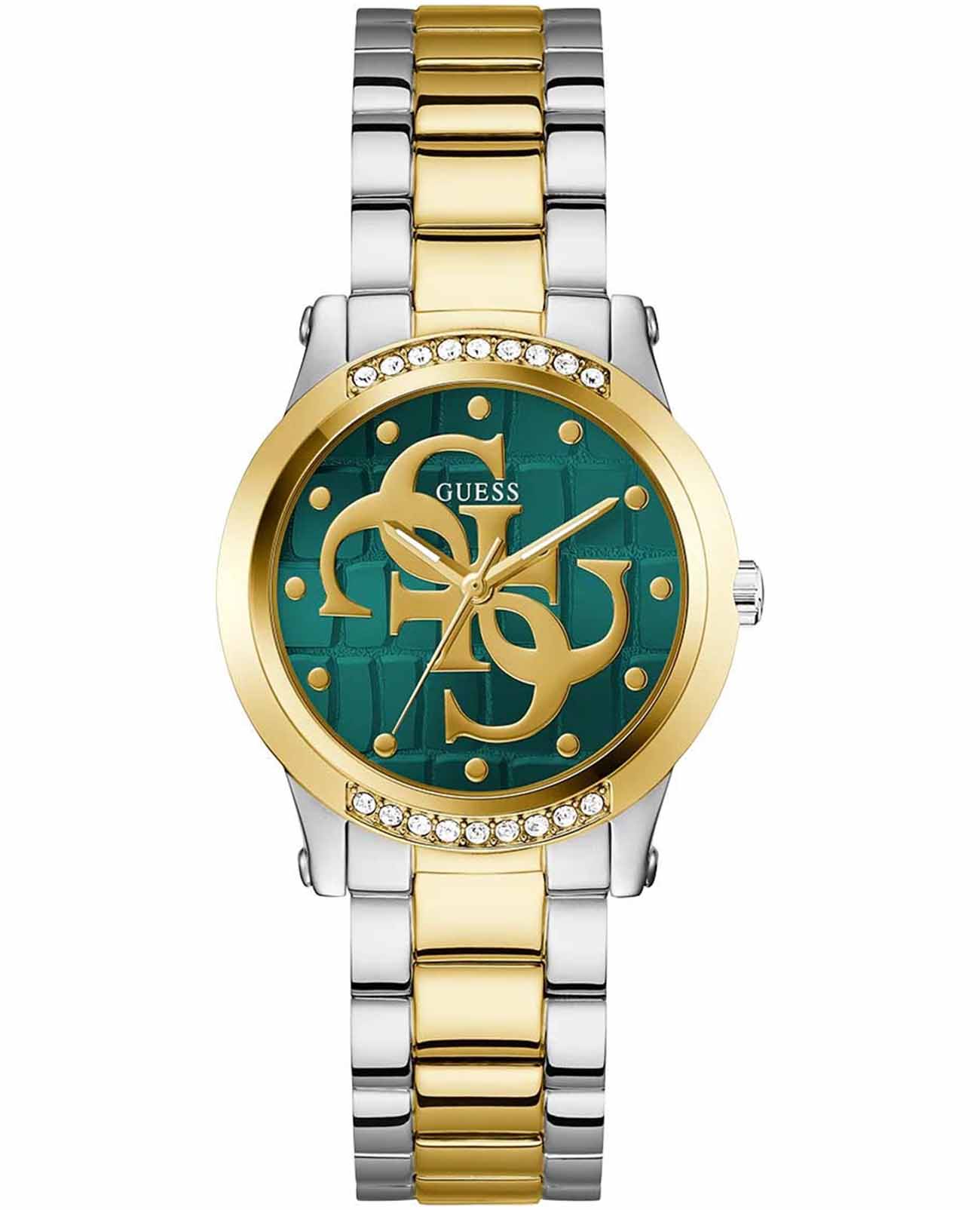Guess Guess Trend GW0861L4  GW0861L4 кварцевые женские часы зеленый циферблат, браслет нержавеющая сталь с ip-покрытием — вид спереди