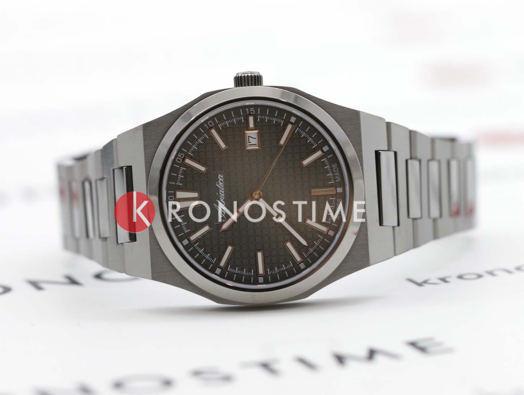 Adriatica Adriatica Premiere A8326.S1R6Q,  швейцария мужские часы на браслете нержавеющая сталь с pvd-покрытием боковой вид