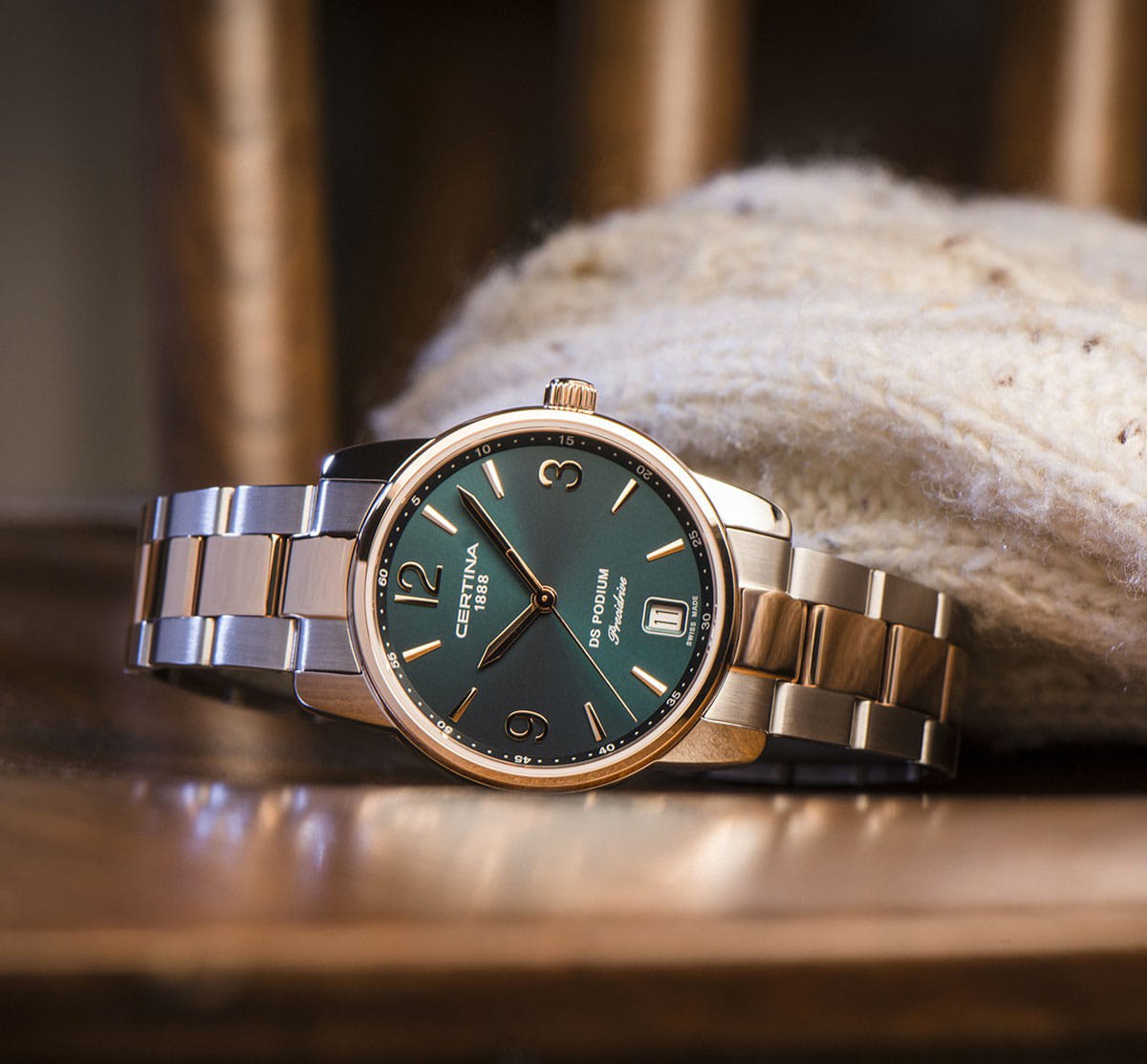 Certina Certina DS Podium Lady 33mm C034.210.22.097.00, ds podium швейцария женские часы на браслете сталь c pvd покрытием боковой вид