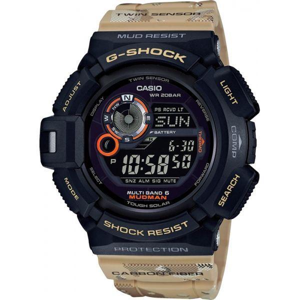 Casio Casio G-Shock GW-9300DC-1E Mudman GW-9300DC-1E электронные мужские часы черный циферблат, браслет  — вид спереди