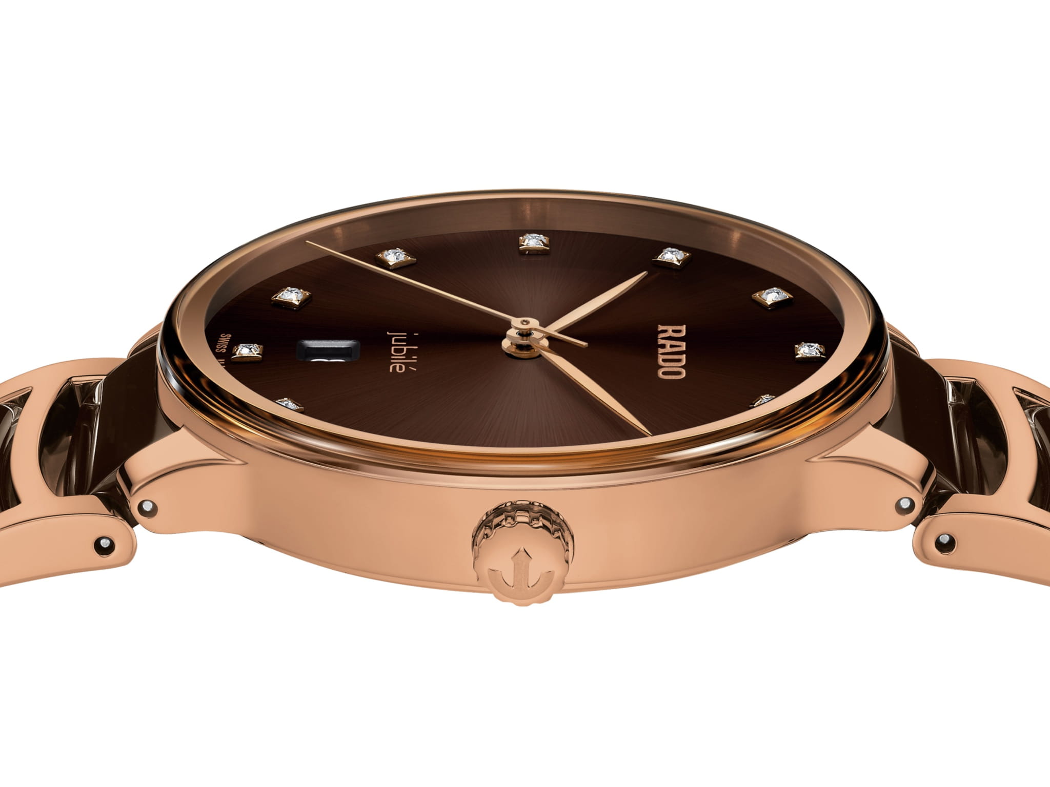 Rado Rado Centrix Diamonds R30023732 мужские часы коричневый циферблат на запястье