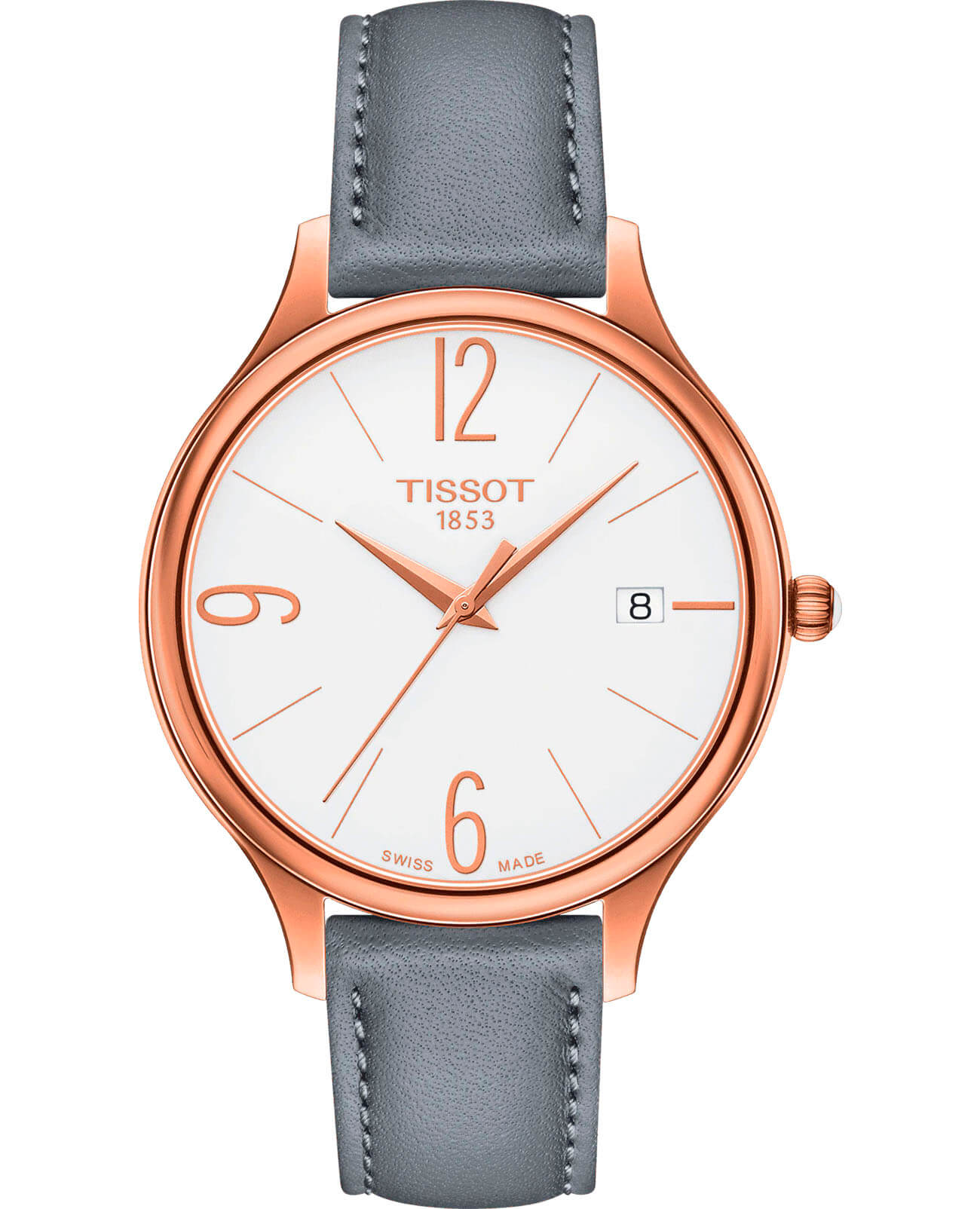 Tissot Tissot Bella Ora Round T103.210.36.017.00, t-lady швейцария женские часы на браслете кожаный боковой вид