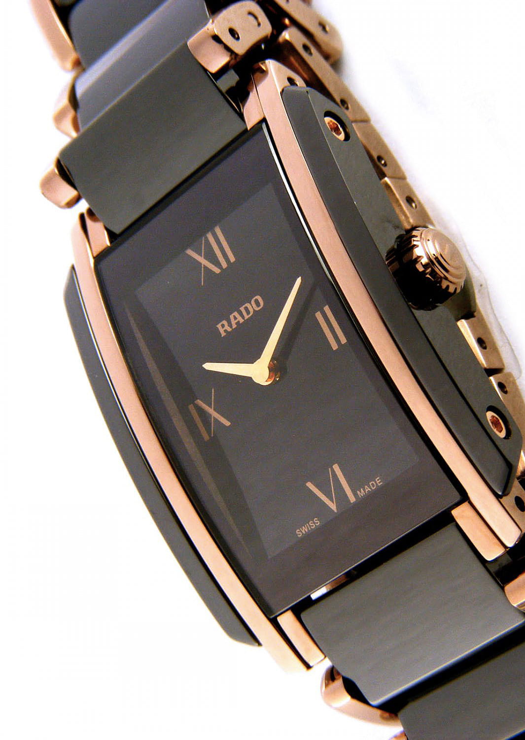 Rado Rado Integral R20201302 кварцевые женские часы часы крупный план черный циферблата