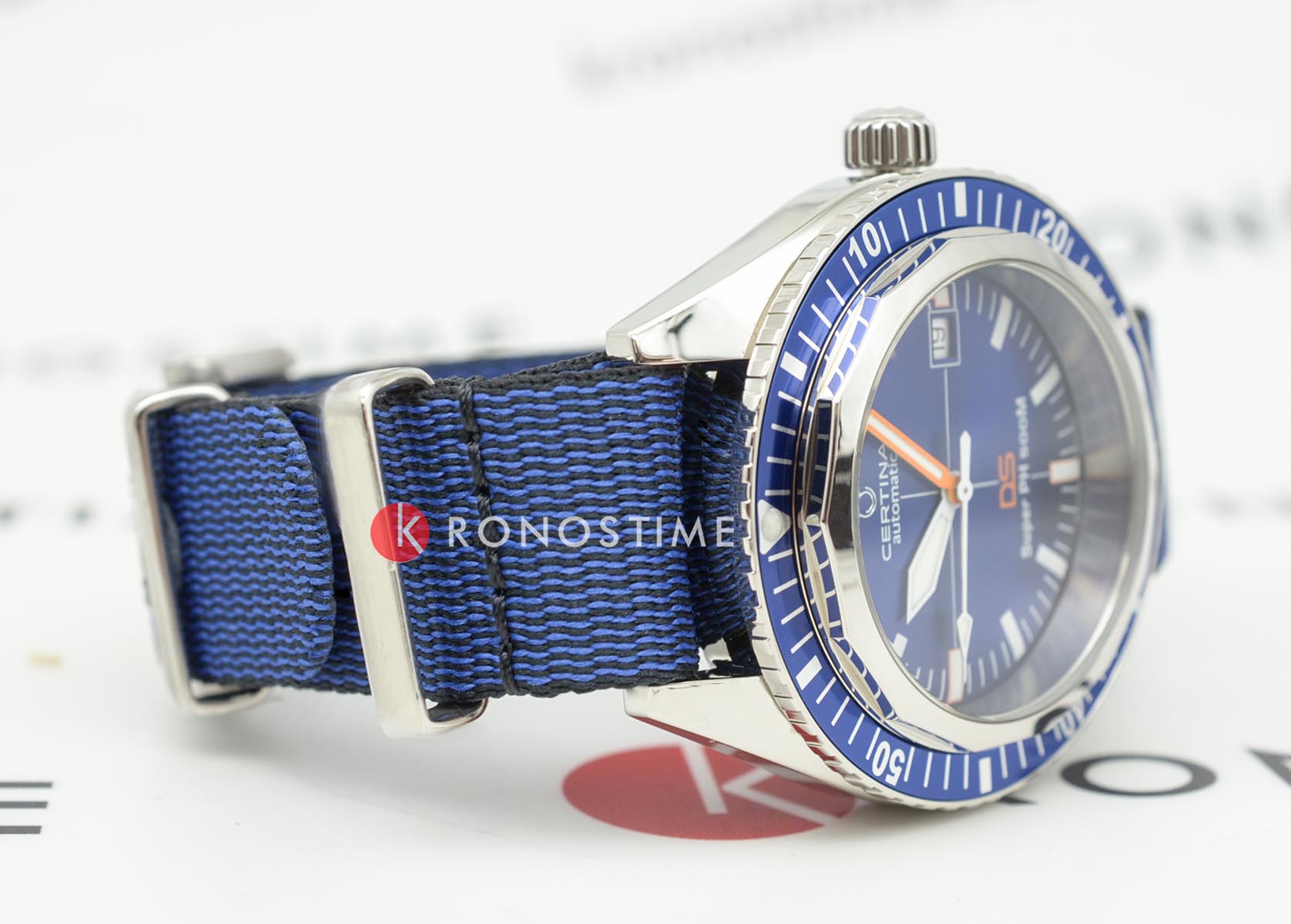 Certina Certina DS Super PH500M C037.407.18.040.10 мужские часы синий циферблат на запястье