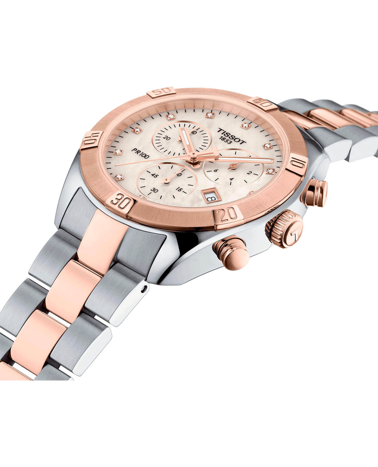 Оригинальные часы Tissot Tissot PR 100 Sport Chic Chronograph T101.917.22.116.00 кварцевые калибр механизма eta g15.212 общий вид