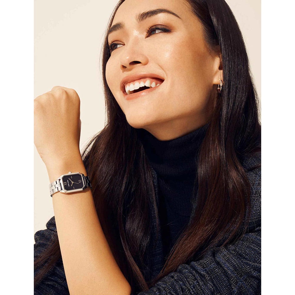 Anne Klein Anne Klein Metals 3775BKSV кварцевые женские часы часы крупный план черный циферблата