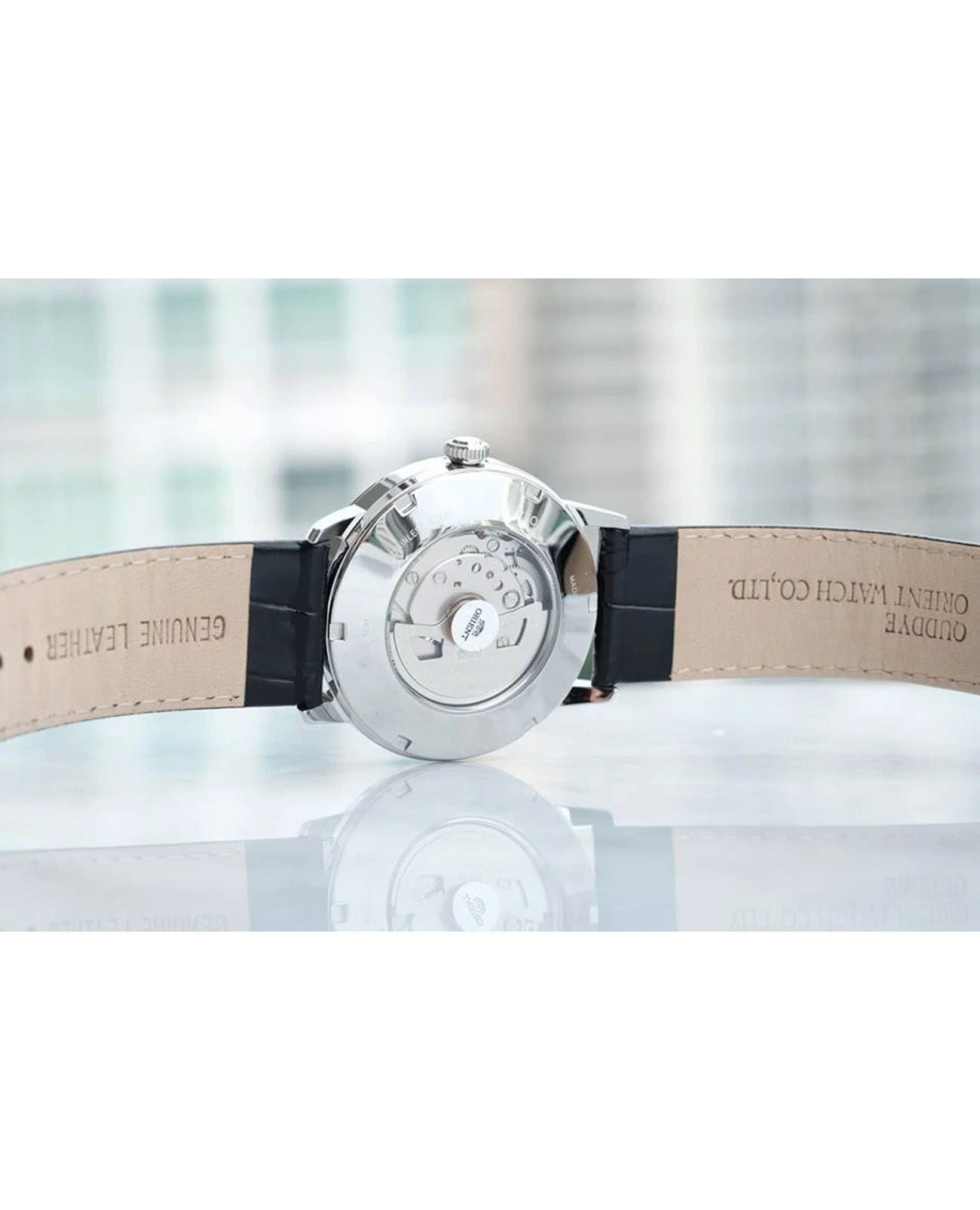 Orient Orient Classic Automatic AG02004B, classic automatic япония мужские часы на браслете кожаный боковой вид