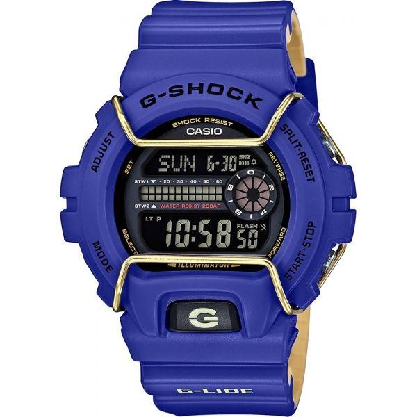 Casio Casio G-Shock GLS-6900-2E  GLS-6900-2E электронные мужские часы черный циферблат, браслет пластик — вид спереди