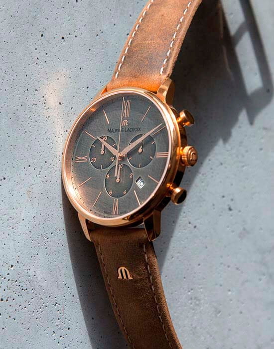 Maurice Lacroix Maurice Lacroix Eliros Chronograph EL1098-PVP01-210-1, eliros швейцария мужские часы на браслете кожаный боковой вид