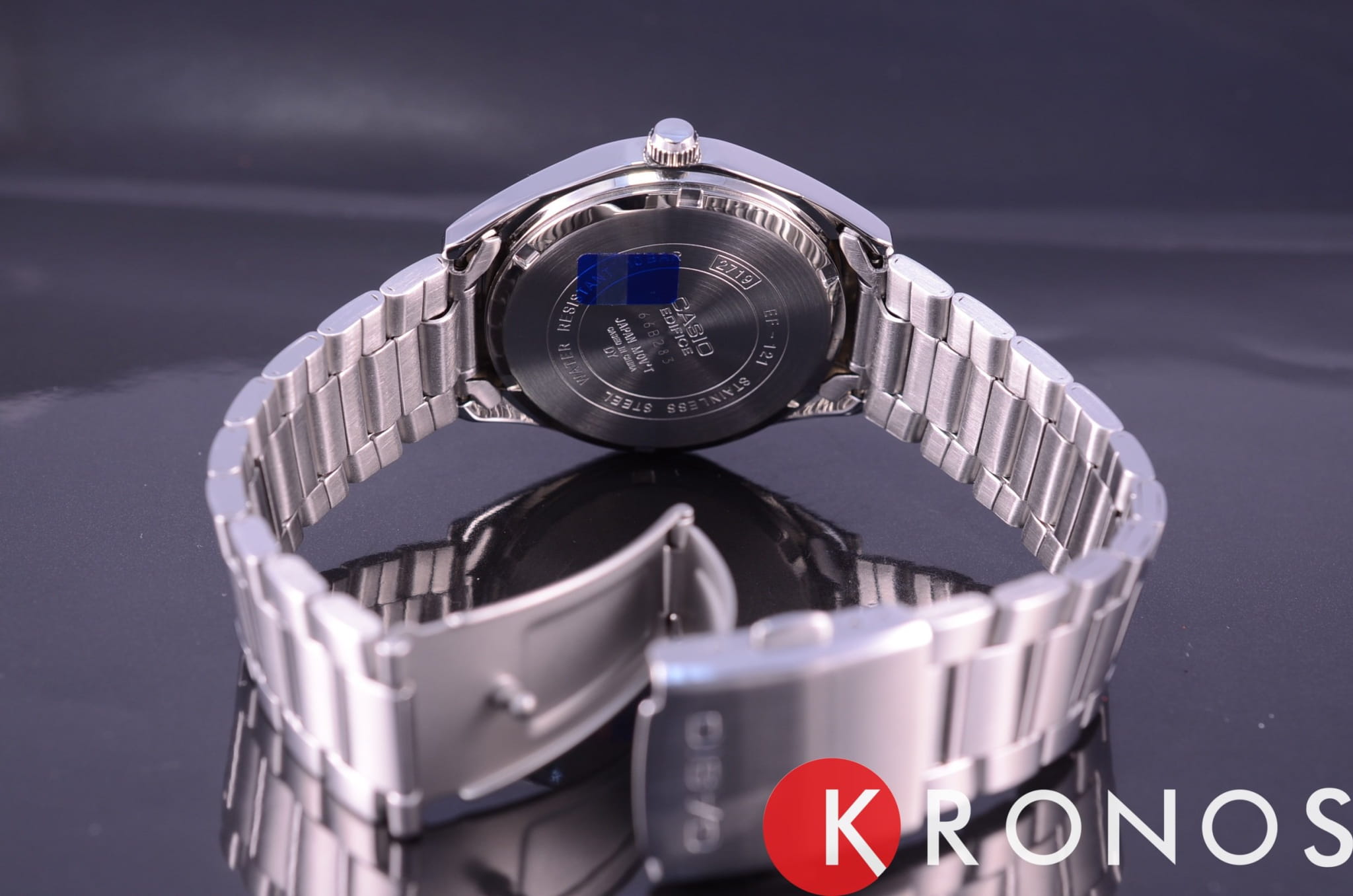 Casio Casio Edifice EF-121D-2A мужские часы синий циферблат на запястье