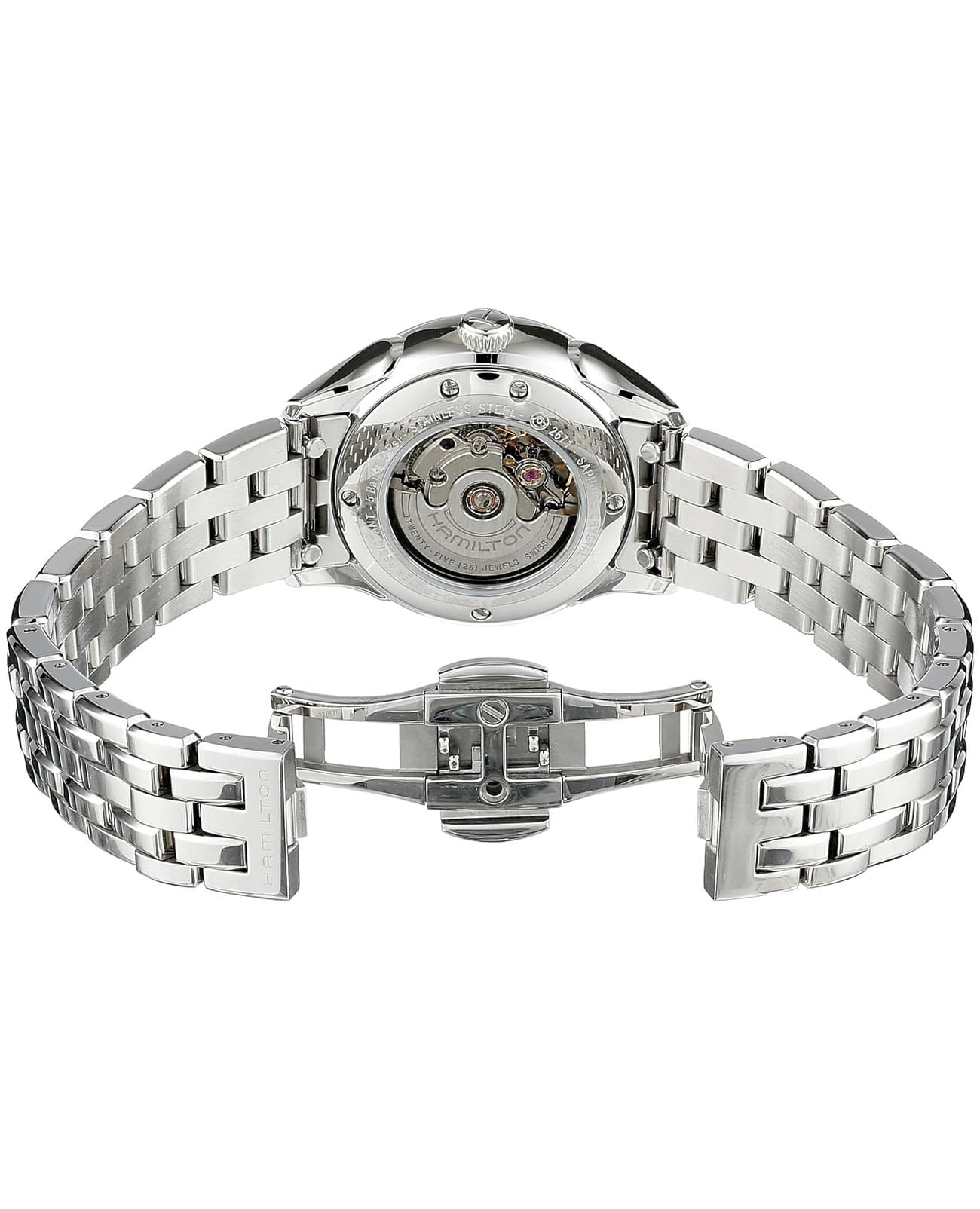 Hamilton Hamilton Jazzmaster Lady Auto H42215151, jazzmaster швейцария женские часы на браслете нержавеющая сталь боковой вид