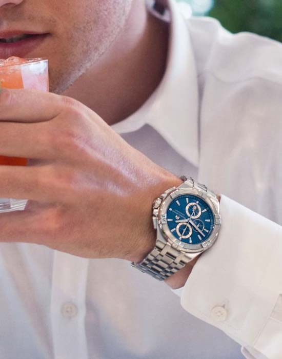 Maurice Lacroix Maurice Lacroix Aikon Chronograph AI1018-SS002-430-1 швейцария наручные мужские часы заводная головка с логотипом Maurice Lacroix