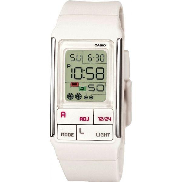 Casio Casio Illuminator LDF-52-7A  LDF-52-7A кварцевые женские часы зеленый циферблат, браслет  — вид спереди