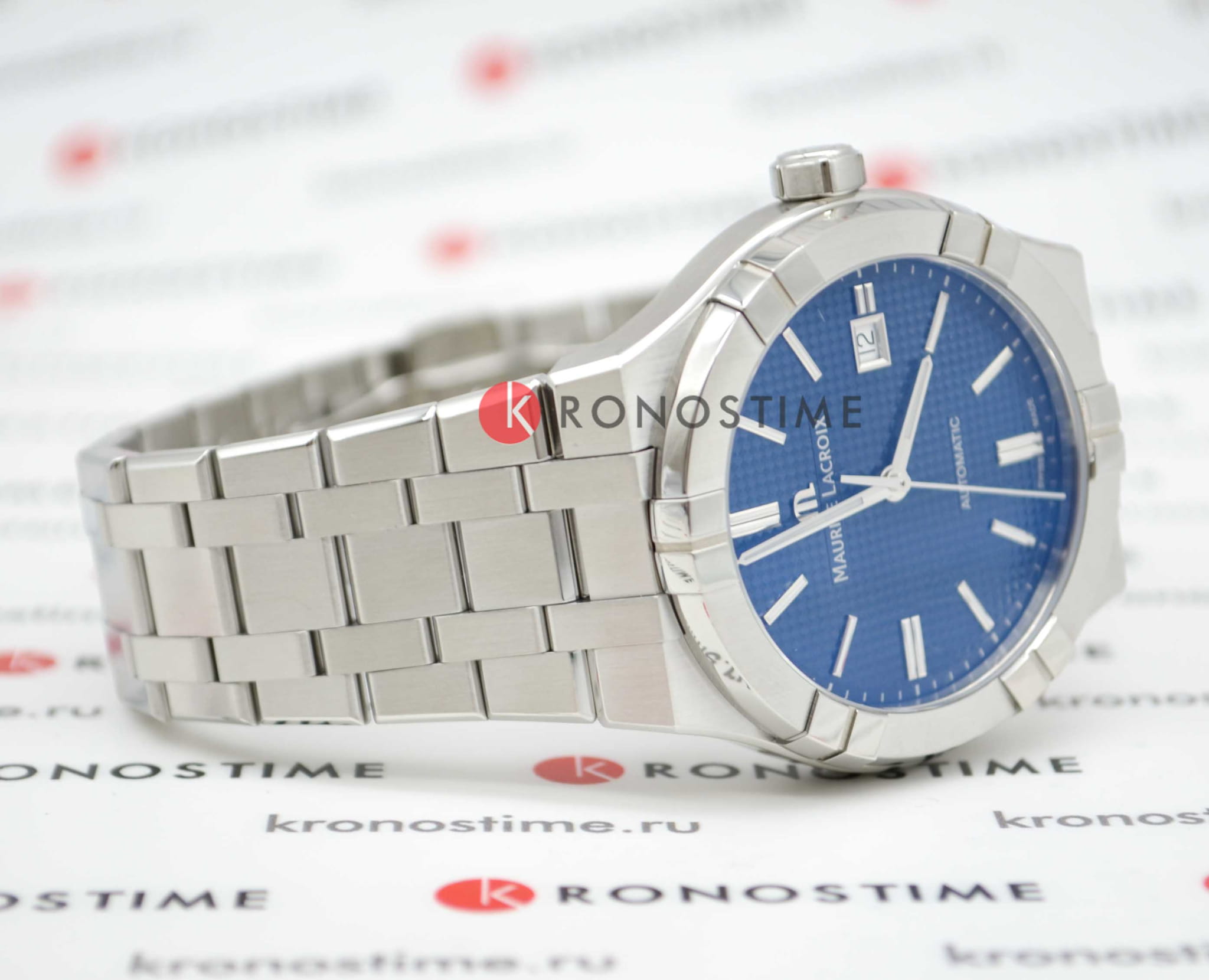 Оригинальные часы Maurice Lacroix Maurice Lacroix Aikon Automatic AI6008-SS00F-430-C механические калибр механизма ml115 общий вид